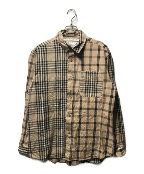 WHITE MOUNTAINEERING（ホワイトマウンテ二アニング）WHITE MOUNTAINEERING (ホワイトマウンテ二アニング) タータンチェック 長袖 シャツ WM1973104  ベージュ サイズ:2の古着・服飾アイテム