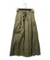 CLANE（クラネ）の古着「2WAY MILITARY VOLUME SKIRT ミリタリースカート マキシ丈 フロントボタン ワイドパンツ」｜グリーン