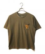 South2 West8サウスツー ウエストエイト）の古着「S/S Round Pocket Tee Circle Horn　IN892」｜オリーブ