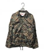 SUPREME×COMME des GARCONSシュプリーム×コムデギャルソン）の古着「Dot Camo Mirror Logo Coaches Jacket カモフラージュ コーチジャケット アウター コラボ バックプリントロゴ」｜グリーン