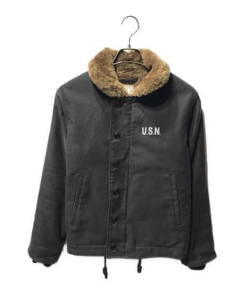 NAVY DEPARTMENT（ネイビーデパートメント）NAVY DEPARTMENT (ネイビーデパートメント) N-1 デッキジャケット ブラック サイズ:32の古着・服飾アイテム