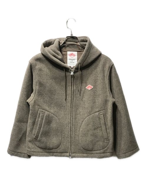 DANTON（ダントン）DANTON (ダントン) WOOL LIGHT PILE HOODED JACKET ウールパイ ジップアップ   ベージュ サイズ:36の古着・服飾アイテム