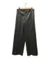 edition（エディション）の古着「EURO GOAT LEATHER SLACKS 34-04-24-04001 ボトムス ワイド パンツ 」｜ブラック