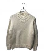 AURALEEオーラリー）の古着「SUPER FINE WOOL AIRY KNIT V-NECK P/O A20AP02TA」｜ホワイト