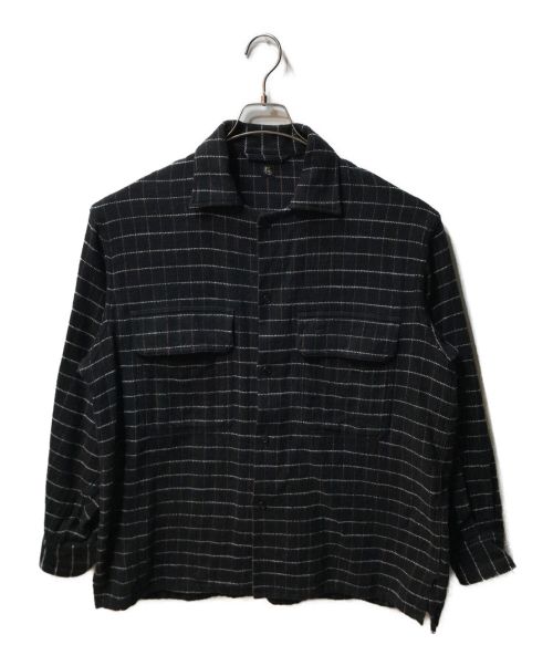 KAPTAIN SUNSHINE（キャプテンサンシャイン）KAPTAIN SUNSHINE (キャプテンサンシャイン) Open Collar Shirt KS9FSH01 ブラック サイズ:40の古着・服飾アイテム