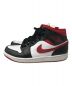 NIKE (ナイキ) Air Jordan 1 Mid  Red Black 554724-122 ミッドカットスニーカー 8ホール ホワイト×レッド サイズ:27cm：7800円