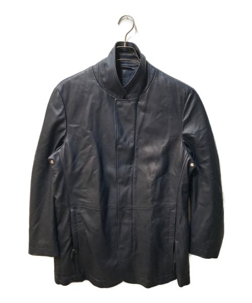 GIORGIO ARMANI（ジョルジョアルマーニ）GIORGIO ARMANI (ジョルジョアルマーニ) ラムレザージャケット VSB01P VSP08 ネイビー サイズ:50の古着・服飾アイテム