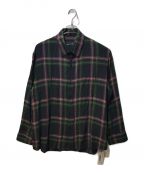 LAD MUSICIANラッドミュージシャン）の古着「OMBRE CHECK BIG SHIRT オンブレチェック ビッグ シャツ 2223-143」｜ブラック