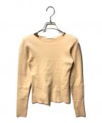 CLANEクラネ）の古着「SHOULDER PADS KNIT TOPS 15106-2362」｜ベージュ