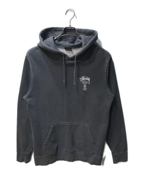 stussy（ステューシー）stussy (ステューシー) バックプリントパーカー グレー サイズ:Ｍの古着・服飾アイテム