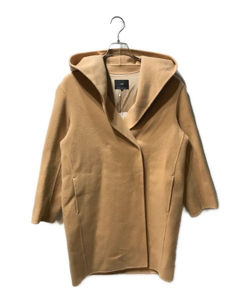 23区（ニジュウサンク）23区 (ニジュウサンク) ウールリバーフーデットコート ベージュ サイズ:38の古着・服飾アイテム