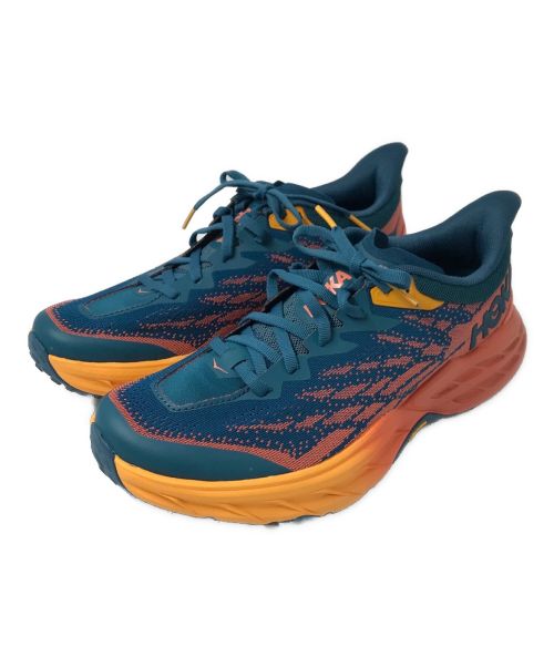 HOKAONEONE（ホカオネオネ）HOKAONEONE (ホカオネオネ) SPEEDGOAT 5 ブルー×オレンジ サイズ:25の古着・服飾アイテム