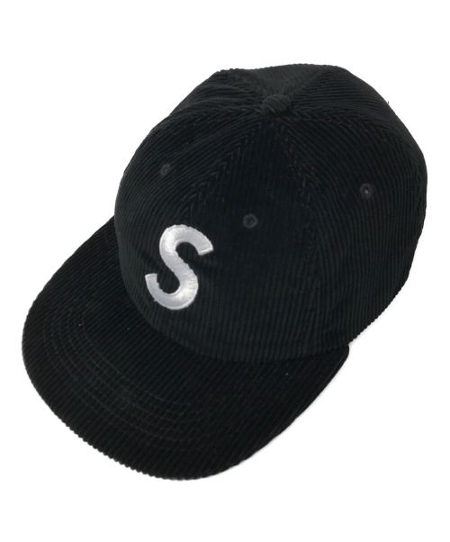 SUPREME（シュプリーム）Supreme (シュプリーム) コーデュロイ S ロゴキャップ ブラックの古着・服飾アイテム