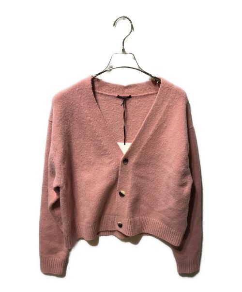 YLEVE（イレーヴ）YLEVE (イレーヴ) WOOL BOUCLE KNIT SHORT CARDIGAN ウール ブクーレ ニット ショート カーディガン 168-2264037 ピンク サイズ:1 未使用品の古着・服飾アイテム