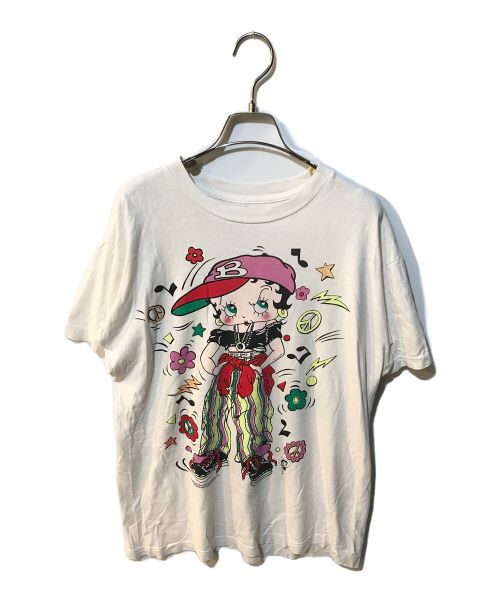 ヴィンテージTシャツ（ヴィンテージTシャツ）ヴィンテージTシャツ (ヴィンテージTシャツ) 90’s ヴィンテージプリントTシャツ BETTY BOOP ホワイト サイズ:実寸参照の古着・服飾アイテム