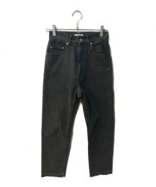 H BEAUTY&YOUTH（エイチ ビューティー&ユース）の古着「14OZ DENIM SLIM STRAIGHT PANTS」｜ブラック