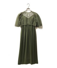 Ameri（アメリ）の古着「PUFF TULLE TOP LAYERED DRESS 02320520280」｜グリーン