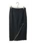 YOHJI YAMAMOTO (ヨウジヤマモト) ジップデザインウールスカート ブラック サイズ:SS：5800円
