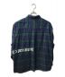 uniform experiment (ユニフォームエクスペリメント) FLANNEL CHECK GOTHIC LOGO BAGGY SHIRT UE-232003 グリーン×ネイビー サイズ:1：7000円