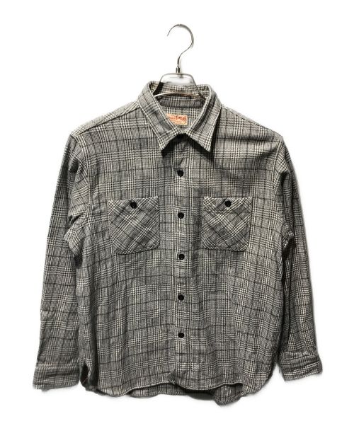 SUGAR CANE（シュガーケーン）SUGAR CANE (シュガーケーン) TWILL CHECK WORK SHIRT SC29148 グレー サイズ:Mの古着・服飾アイテム