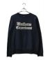 uniform experiment（ユニフォームエクスペリメント）の古着「GOTHIC LOGO CREWNECK SWEAT UE-232022」｜ネイビー