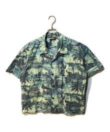 Sun Surf（サンサーフ）の古着「COTTON TYPEWRITER OPEN SHIRT “BEST VIEW OF NEW YORK アロハシャツ SS39095」｜ブルー