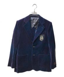 DAIRIKU（ダイリク）の古着「"ROJER" TIEDYE VELOUR TAILORED JACKET」｜ネイビー