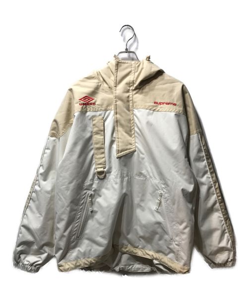 SUPREME（シュプリーム）Supreme (シュプリーム) UMBRO (アンブロ) Hooded Anorak 23SS ホワイト×ベージュ サイズ:xxlの古着・服飾アイテム