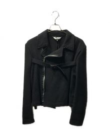 BLACK COMME des GARCONS（ブラック コムデギャルソン）の古着「ウールライダースジャケット 1D-J213」｜ブラック