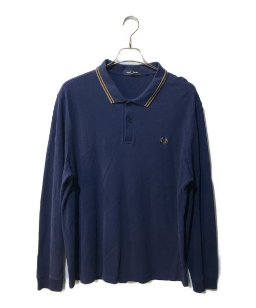 FRED PERRY（フレッドペリー）FRED PERRY (フレッドペリー) 長袖ポロシャツ ネイビー サイズ:XXLの古着・服飾アイテム