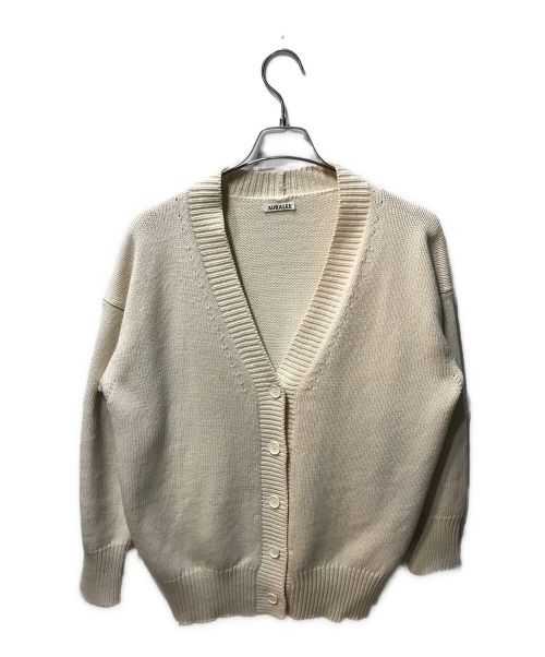 AURALEE（オーラリー）AURALEE (オーラリー) FELT WOOL YARN KNIT CARDIGAN A7AC04FU ホワイトの古着・服飾アイテム