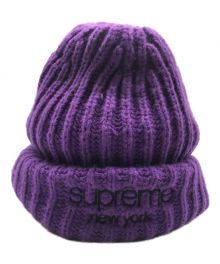 SUPREME（シュプリーム）の古着「Classic Logo Chunky Ribbed Beanie」｜パープル