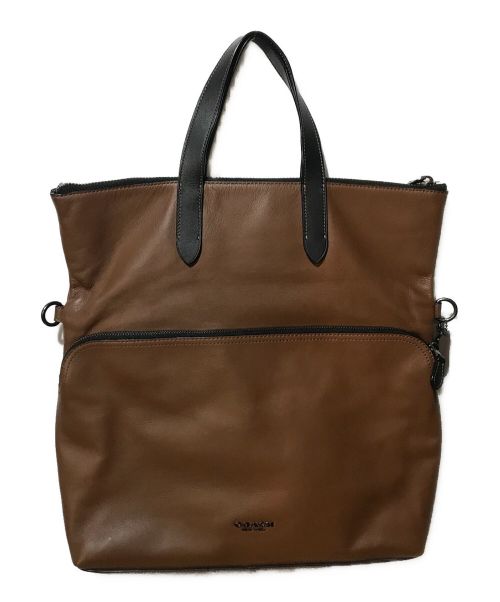 COACH（コーチ）COACH (コーチ) GRAHAM FOLDOVER TOTE ブラウンの古着・服飾アイテム