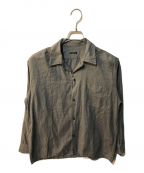 COMOLIコモリ）の古着「ヨリ杢オープンカラーシャツ」｜グレー