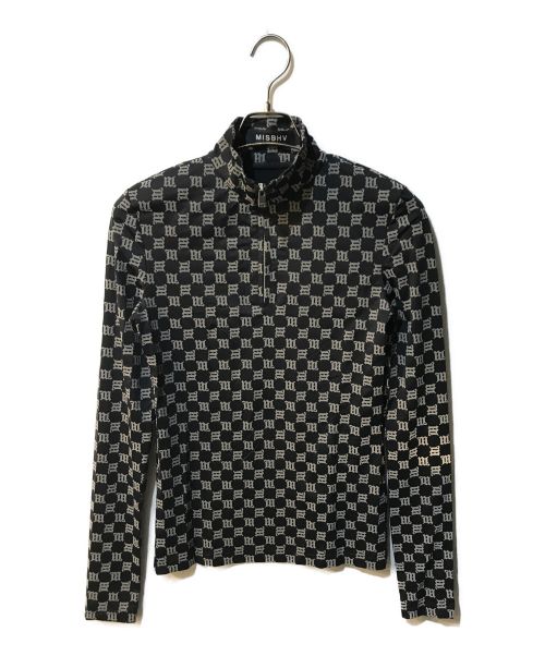 MISBHV（ミスビヘイブ）MISBHV (ミスビヘイブ) MONOGRAM ZIP SLIM LONGSLEEVE ブラック サイズ:xsの古着・服飾アイテム