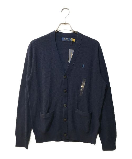 POLO RALPH LAUREN（ポロ・ラルフローレン）POLO RALPH LAUREN (ポロ・ラルフローレン) コットンリネンカーディガン ネイビー サイズ:M 未使用品の古着・服飾アイテム