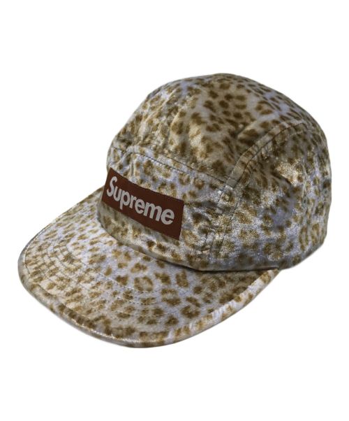 SUPREME（シュプリーム）SUPREME (シュプリーム) LEOPARD VELVET CAMP CAP 24SS ブラウンの古着・服飾アイテム