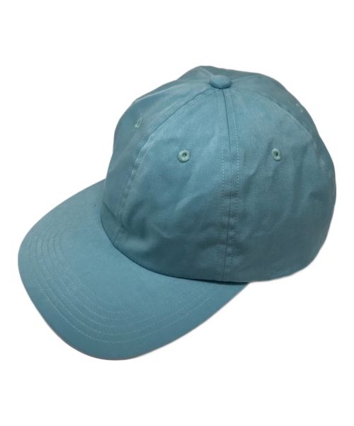 kijima takayuki（キジマタカユキ）kijima takayuki (キジマタカユキ) CUPRO POLY SATIN 6PANEL CAP ブルーの古着・服飾アイテム