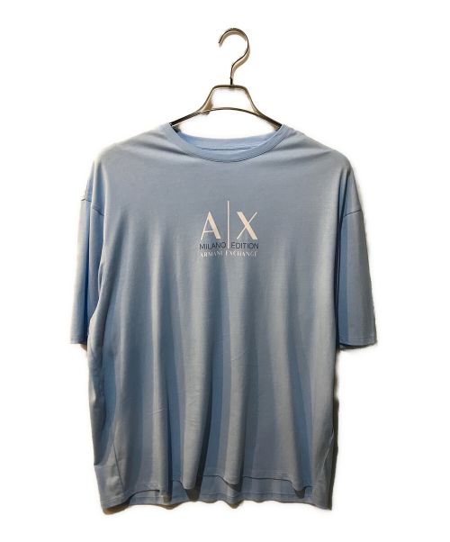 ARMANI EXCHANGE（アルマーニ エクスチェンジ）ARMANI EXCHANGE (アルマーニ エクスチェンジ) ロゴTシャツ ブルー サイズ:Lの古着・服飾アイテム