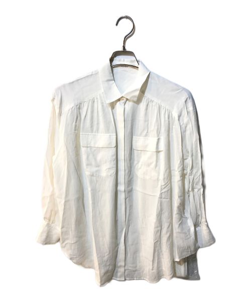 HER LIP TO（ハーリップトゥ）HER LIP TO (ハーリップトゥ) Cotton-blend Voile Sheer Shirt  1232302058 ホワイト サイズ:sの古着・服飾アイテム