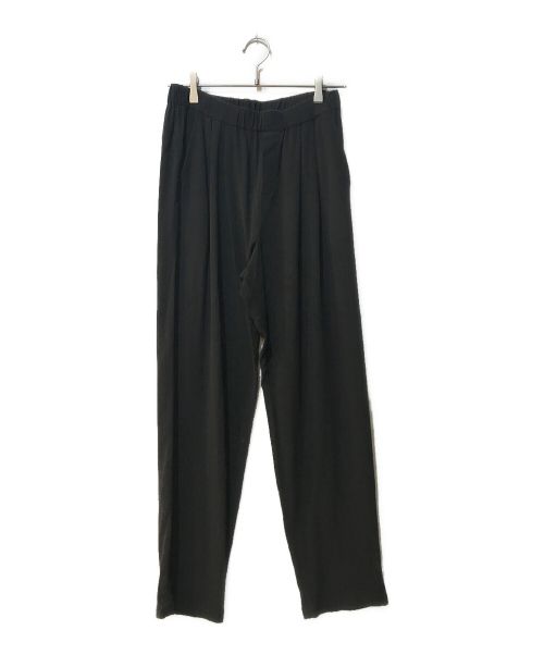 evam eva（エヴァムエヴァ）evam eva (エヴァムエヴァ) cotton tuck pants ブラック サイズ:1の古着・服飾アイテム