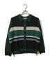 TTT MSW（ティー）の古着「Border Knit Cardigan」｜ブラック×グリーン