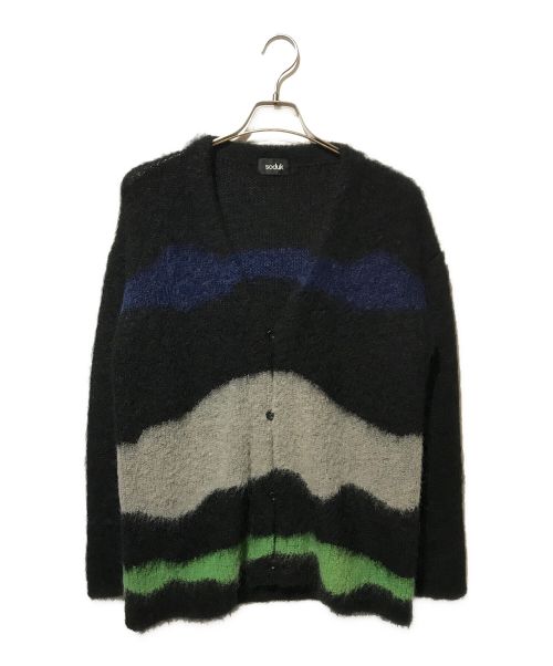 soduk（スドーク）soduk (スドーク) drawing knit cardigan 0422030507 ブラック サイズ:Fの古着・服飾アイテム