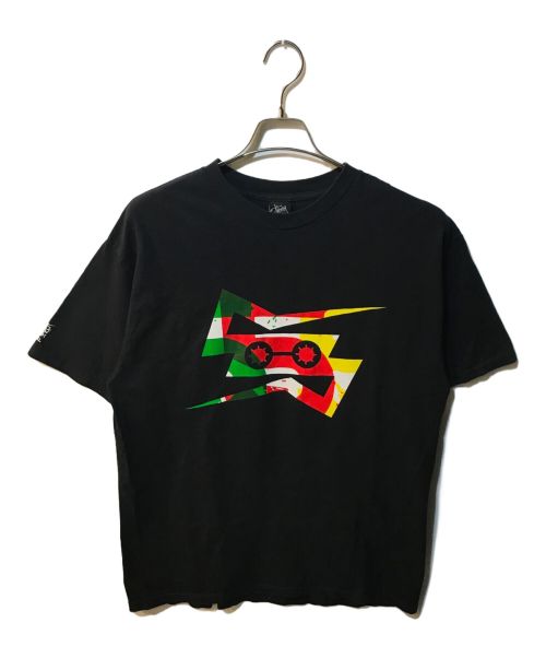 stussy（ステューシー）stussy (ステューシー) プリントカットソー 岡山チャプト５周年記念 ブラック サイズ:Lの古着・服飾アイテム