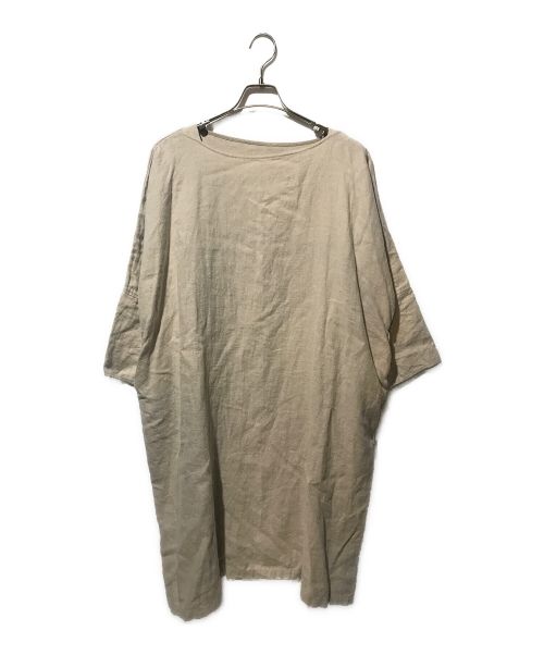 nest Robe（ネストローブ）nest Robe (ネストローブ) 起毛リネンワンピース ベージュ サイズ:Freeの古着・服飾アイテム