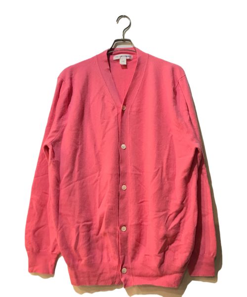 COMME des GARCONS SHIRT（コムデギャルソンシャツ）COMME des GARCONS SHIRT (コムデギャルソンシャツ) Vネックハイゲージウールニットカーディガン ピンク サイズ:Ｌの古着・服飾アイテム