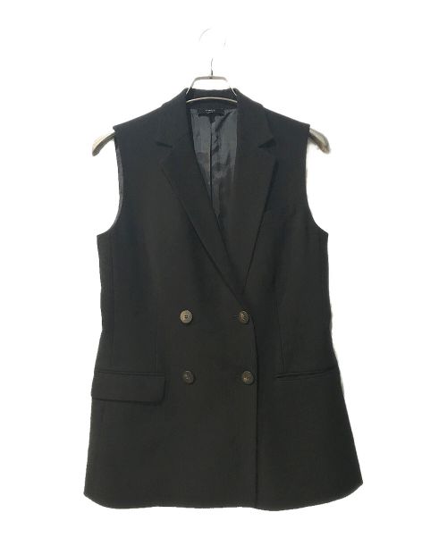 theory（セオリー）theory (セオリー) DRY CREPE FITTED DB VEST ブラック サイズ:2の古着・服飾アイテム