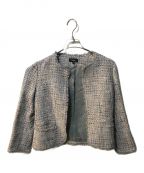 theoryセオリー）の古着「RAINBOW TWEED/FEMININE SLIM JKT」｜ベージュ