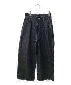 Graphpaperグラフペーパー）の古着「Selvage Denim Two Tuck Wide Pants」｜インディゴ