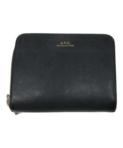 A.P.C.（アーペーセー）A.P.C. (アーペーセー) Emmanuelle compact wallet ブラックの古着・服飾アイテム